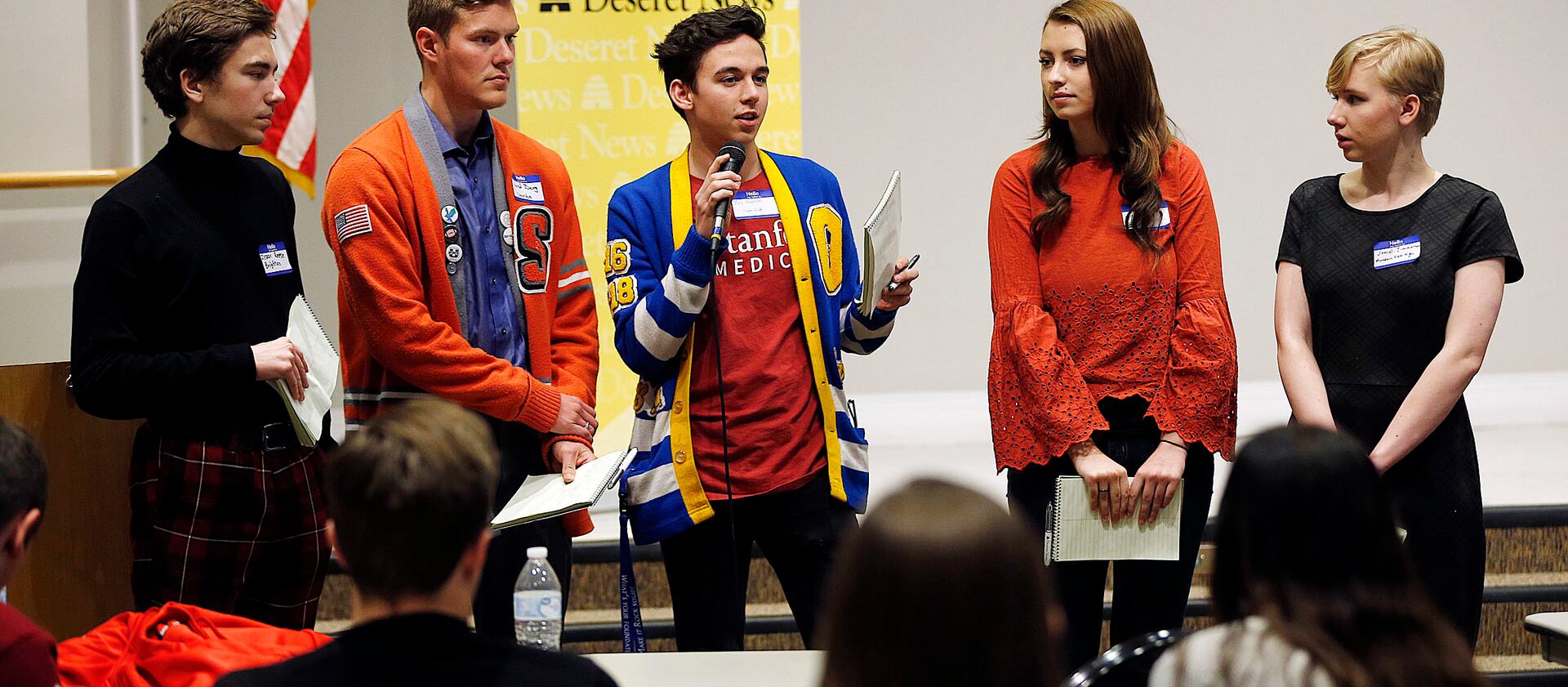 Students share ideas during the Beyond the March student forum at the Utah State Office Building in Salt Lake City on Monday, March 19, 2018. Beyond the March was held to help create positive local change and continue crucial conversations in our schools.