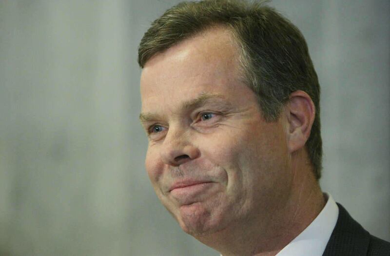 Utah Attorney General John Swallow speaks to the media after a Republican House Caucus meeting to discuss impeachment at the Capitol in Salt Lake City Wednesday, June 19, 2013.