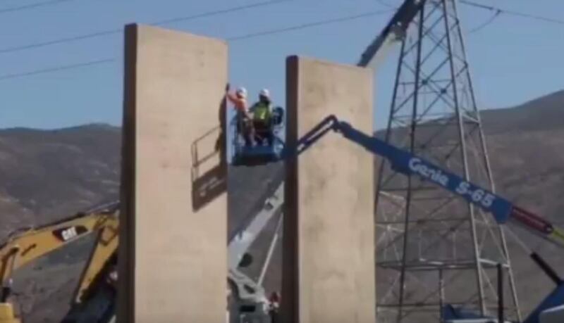 Construction crews have already begun work on prototypes for President Donald Trump’s proposed border wall.