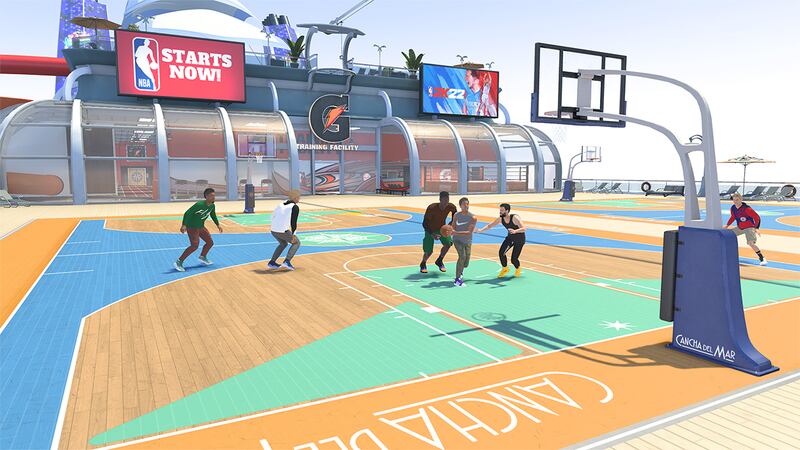 NBA 2K22 adds a cruise ship to the park and the city modes.