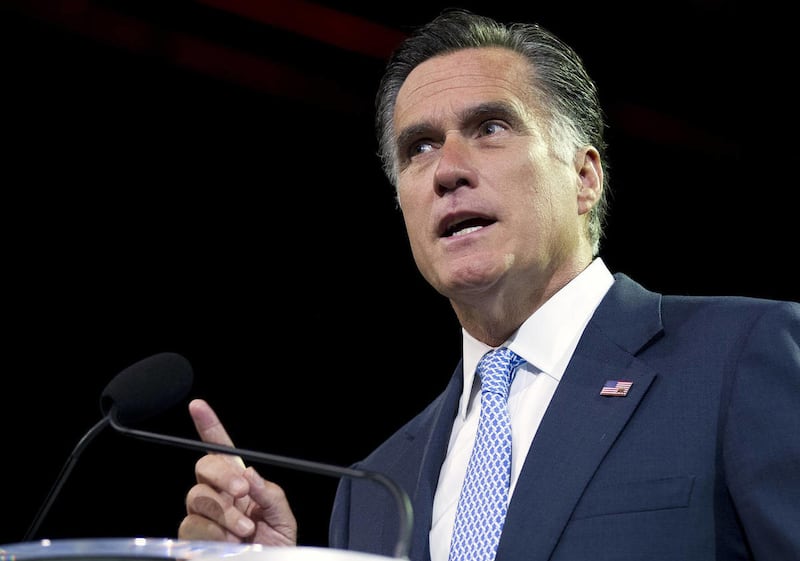 In this July 11, 2012 file photo, Republican presidential candidate, former Massachusetts Gov. Mitt Romney speaks in Houston, Texas. Romney spent part of Friday, Aug. 3, 2012, parrying Senate Majority Leader Harry Reid\'s accusation that Romney did not p