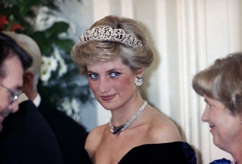 Princess Diana at a gathering hosted by the West German President Richard von Weizsacker.