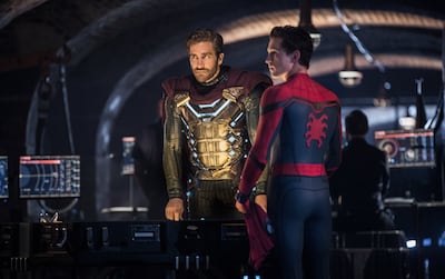 Jake Gyllenhaal and Tom Holland star in Columbia Pictures' "Spider-Man: Far From Home."