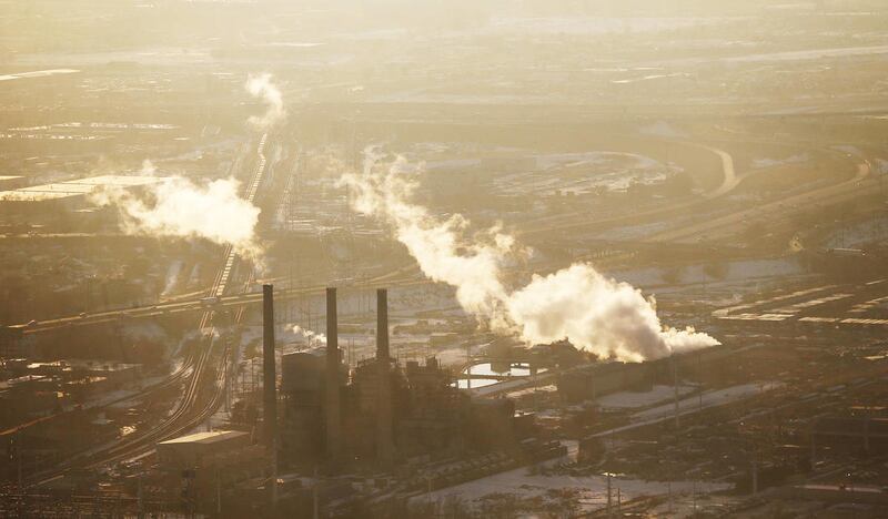 Air quality suffers as an inversion covers the Salt Lake valley Thursday, Jan. 23, 2014. The EPA declared all of Utah in compliance with the annual threshold set for fine particulate pollution, or PM2.5. The all-clear in that air quality arena does not m