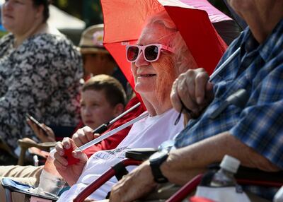 Ora Hegerhorst enjoys the Days of '47 Parade in Salt Lake City on Wednesday, July 24, 2019. Hegerhorst has been attending the parade for over 50 years.