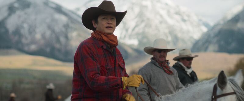 Arata Iura plays a Japanese businessman trying to turn around a Montana cattle ranch in the "Tokyo Cowboy."