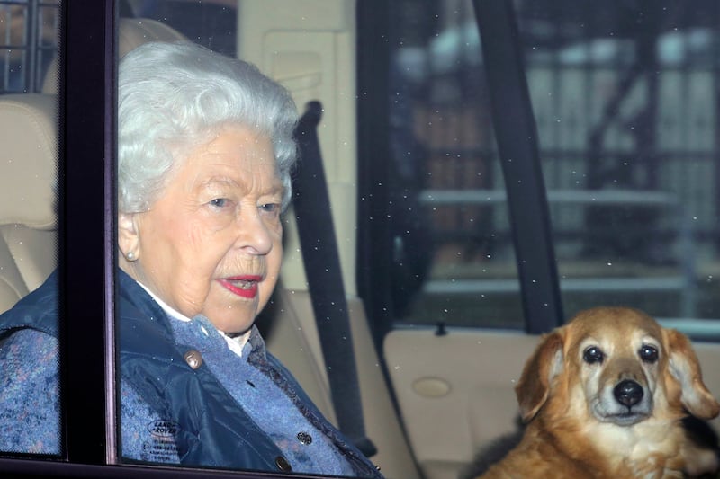 Britain’s Queen Elizabeth leaves Buckingham Palace for Windsor Castle to socially distance herself amid the coronavirus pandemic, in London, Thursday, March 19, 2020. She is heading to her Berkshire home a week earlier than she normally would at this time of year, and is expected to remain there beyond the Easter period. For some people the new COVID-19 coronavirus causes only mild or moderate symptoms, but for some it can cause severe illness. (Aaron Chown/PA via AP)