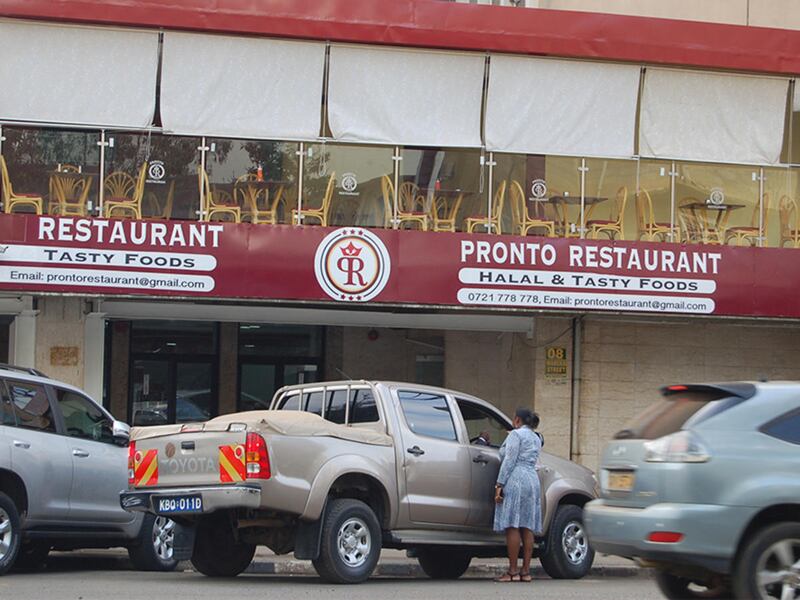 Pronto Restaurant in central Nairobi, Kenya, serves halal foods on April 24, 2017.