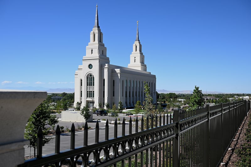 The Layton Utah Temple of the Church of Jesus Christ of Latter-day Saints on Sept. 14, 2023.