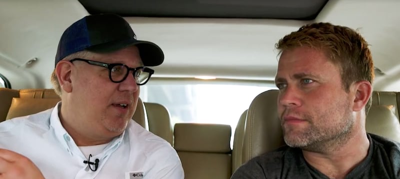 Left, Glenn Beck, with Tim Ballard, the founder of Operation Underground Railroad, on a trip to Thailand. Nazarene Fund founder Beck has named Ballard CEO of the fund, joining the efforts of both organizations.