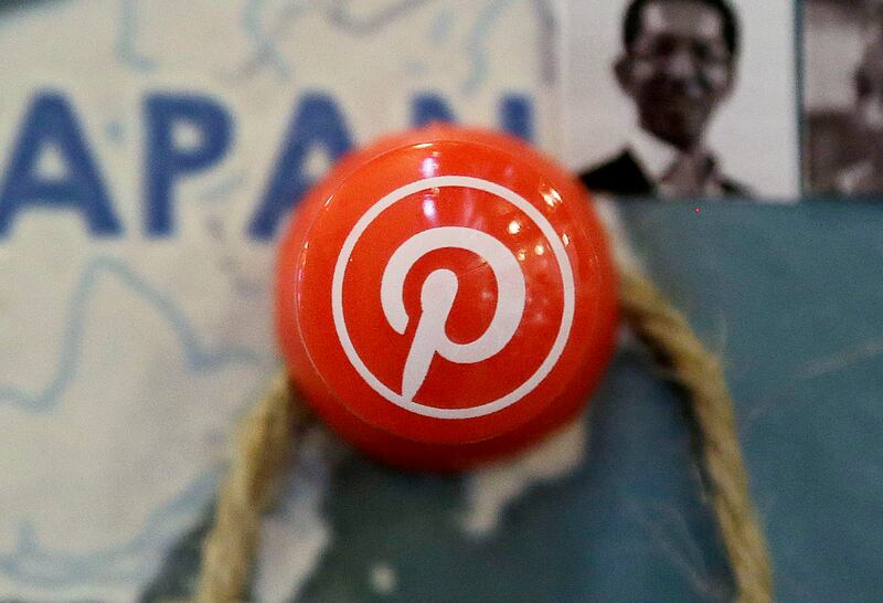 A pin signifies Pinterest’s Japan offices on a map at the Pinterest office in San Francisco.