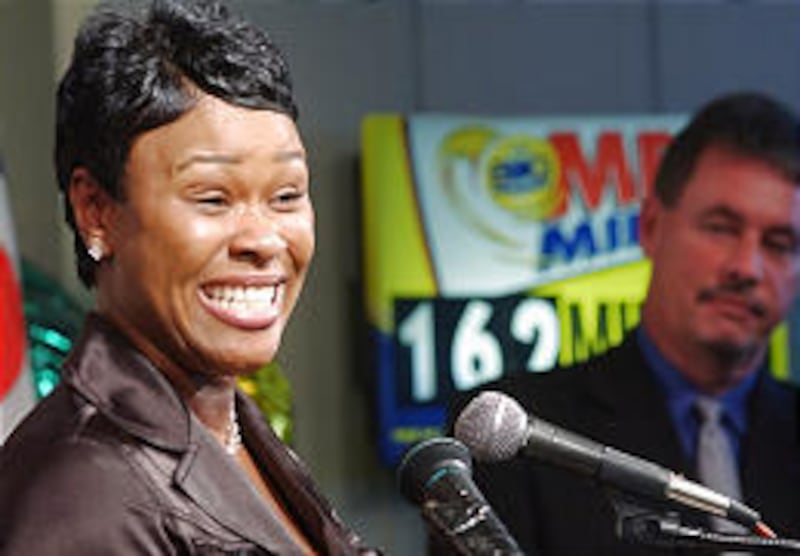 Rebecca Jemison, who claimed $162 million prize Tuesday, is being sued by woman who says she lost winning ticket.