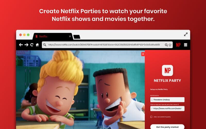 The Google Chrome extension titled “Netflix Party” has gone viral this week since it allows friends to watch movies together from a distance.