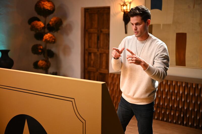 Chris is pictured on the “Claim to Fame” season finale.