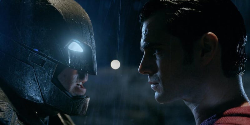 Ben Affleck and Henry Cavill in Batman v Superman: Dawn of Justice (2016)