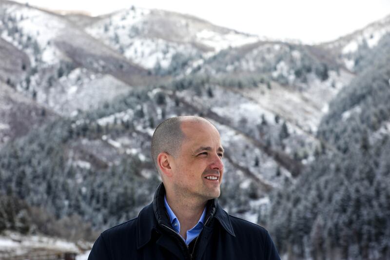 Evan McMullin, a former CIA operations officer and 2016 presidential candidate, poses for a photo in Highland on Friday, March 26, 2021.