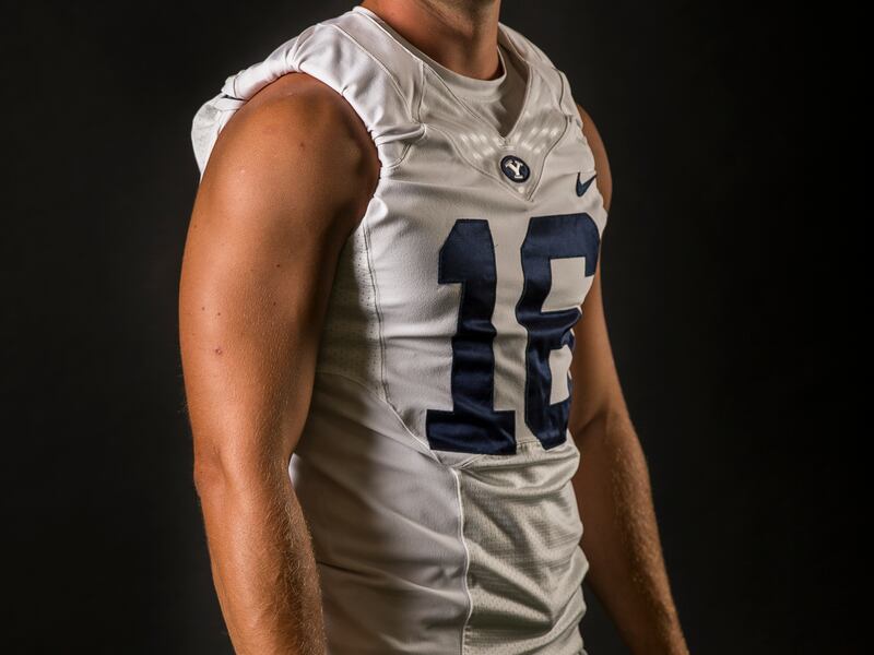 Brigham Young University safety Gavin Fowler poses for a photo at the school's indoor practice facility in Provo on Wednesday, Aug. 2, 2017.