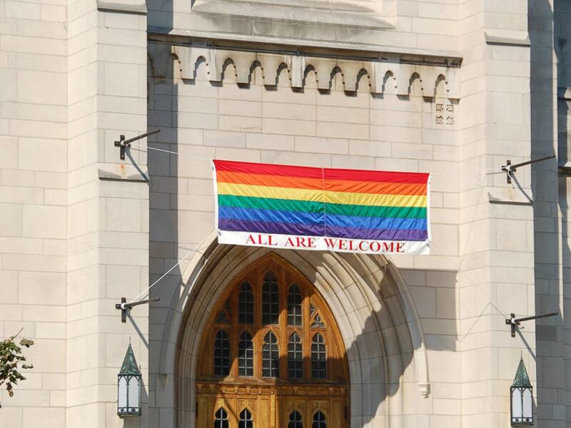 About half of the LGBT adults surveyed (48 percent) say they have no religious affiliation, compared with 20 percent of the general public, according to the Pew Research Center, and those who are religious generally attend worship services less often and