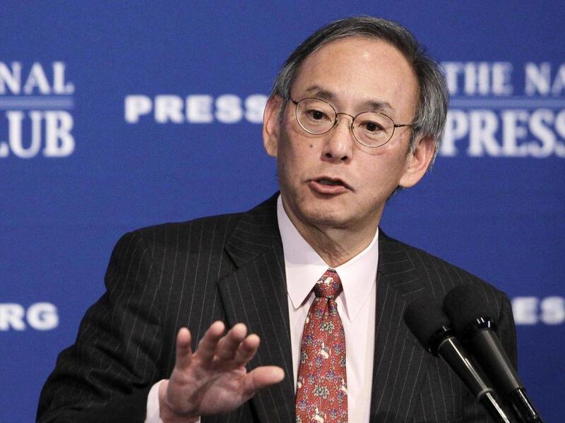 FILE - In this Nov. 29, 2010 file photo, Energy Secretary Steven Chu gives a speech at the National Press Club in Washington. Top officials at the White House circulated a plan calling for the ouster of Energy Secretary Steven Chu and other top Energy Dep