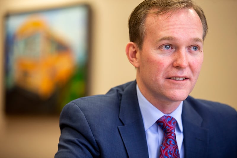 FILE - Ben McAdams talks about his hopes and expectations as he prepares for his move to Washington D.C. during an interview at the Salt Lake County complex on Monday, Dec. 17, 2018.