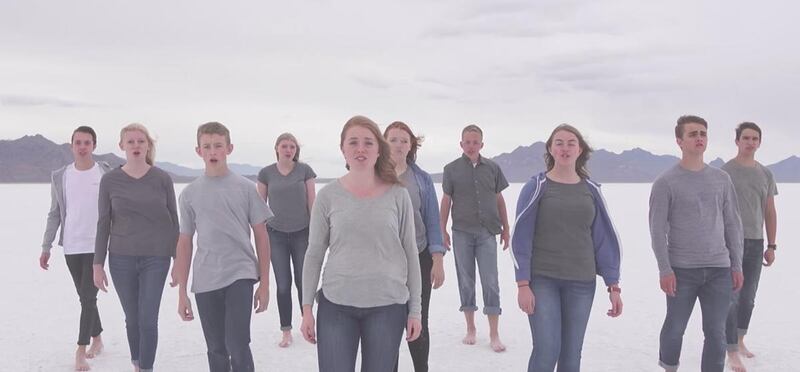 Maple Mountain High School Chamber Choir, from Spanish Fork, Utah, performs Holocaust tribute, “Even when He is Silent."