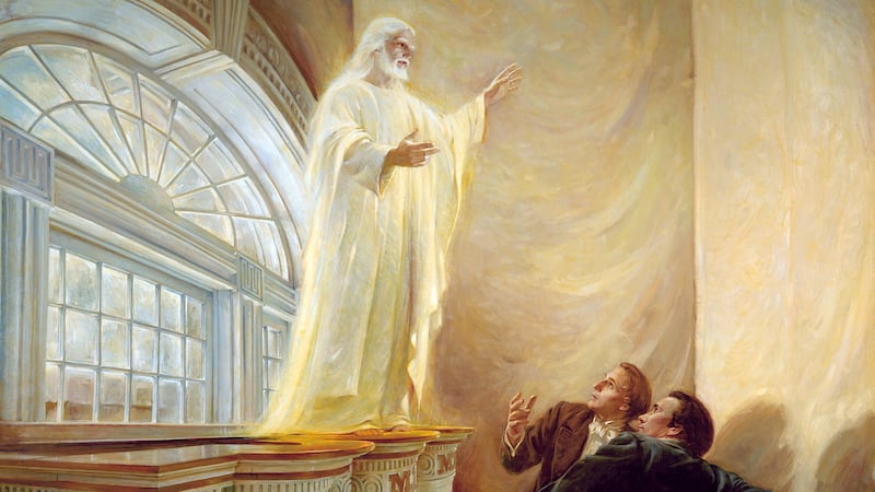 “Christ Appears in Kirtland Temple,” a painting by artist Walter Rane.