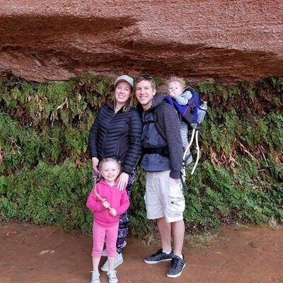 Ashley and Chris Charboneau with Payton, 4, and Braxton, 2. Chris works and Ashley stays home with the kids in Eagle Mountain, Utah.