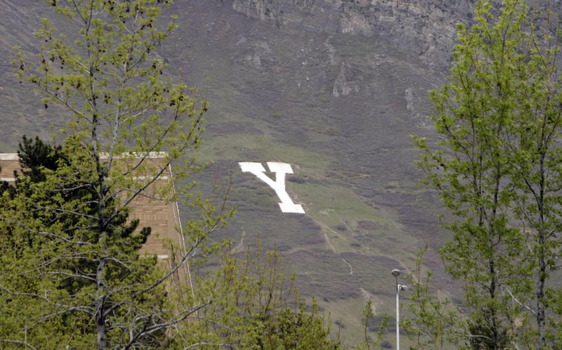 Brigham Young University's Y in view of the campus in Provo Wednesday, April 25, 2012. A bill to preserve the land around the Y has cleared the U.S. House of Representatives.