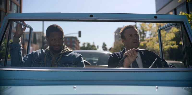 Jason Segel and Luke Tennie in “Shrinking.”