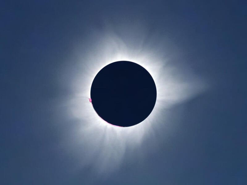 Total solar eclipse of March 9, 2016, in Indonesia.