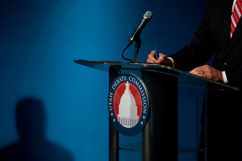 A Utah gubernatorial Republican primary debate at the PBS Utah studio at the University of Utah.