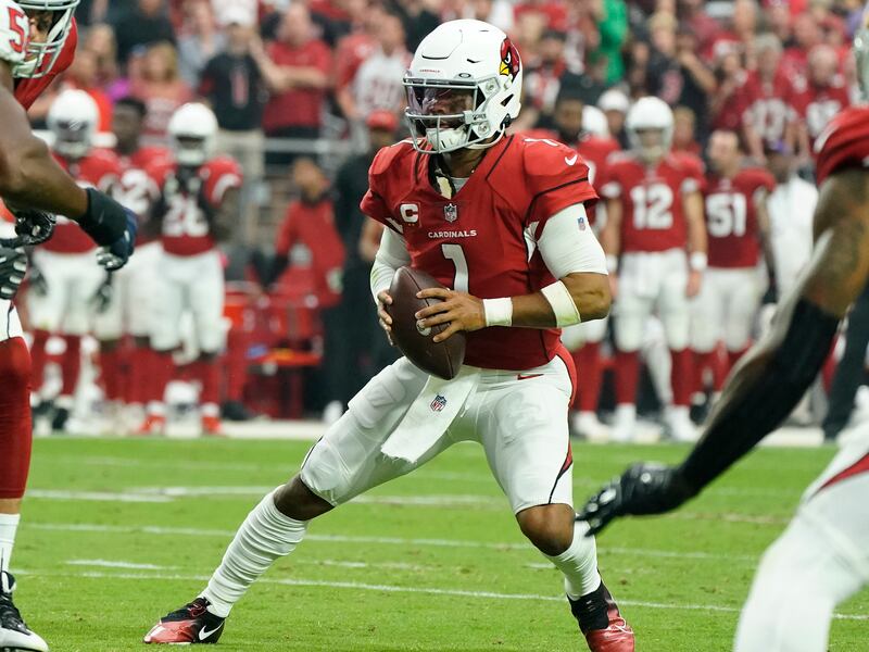 Arizona Cardinals quarterback Kyler Murray (1) during the second half of an NFL football game.