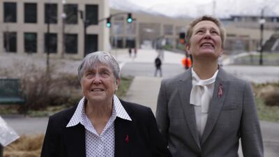 Dr. Kristen Ries and physician assistant Maggie Snyder at the Mayor’s Proclamation Ceremony declaring March 29th Kristen Ries and Maggie Snyder Day. Reis and Snyder are the subject of the Sundance documentary "Quiet Heroes."