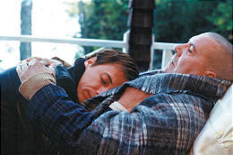 Sebastien, played by Stephane Rousseau, supports his father, Remy, portrayed by Remy Girard, who is dying of cancer. In the process, the two get to know each other.