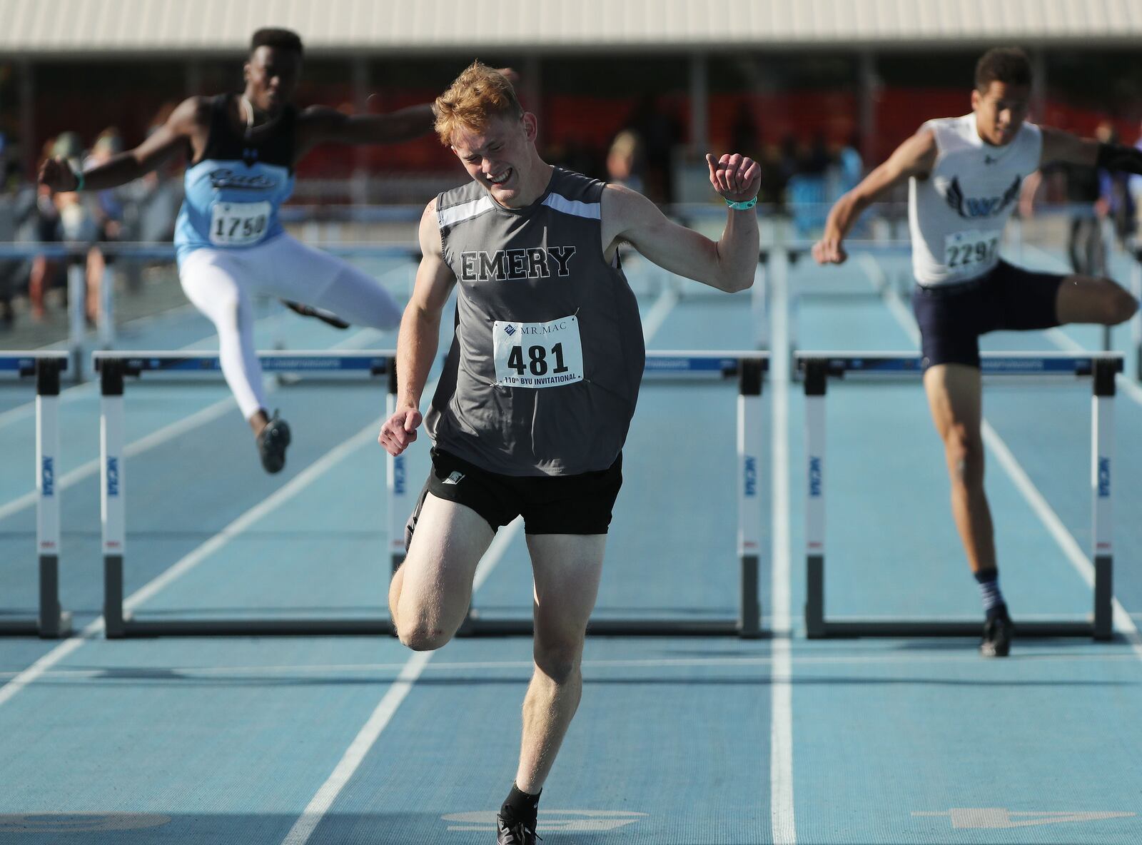 High school track Corner Canyon 4x100 relay team breaks state record