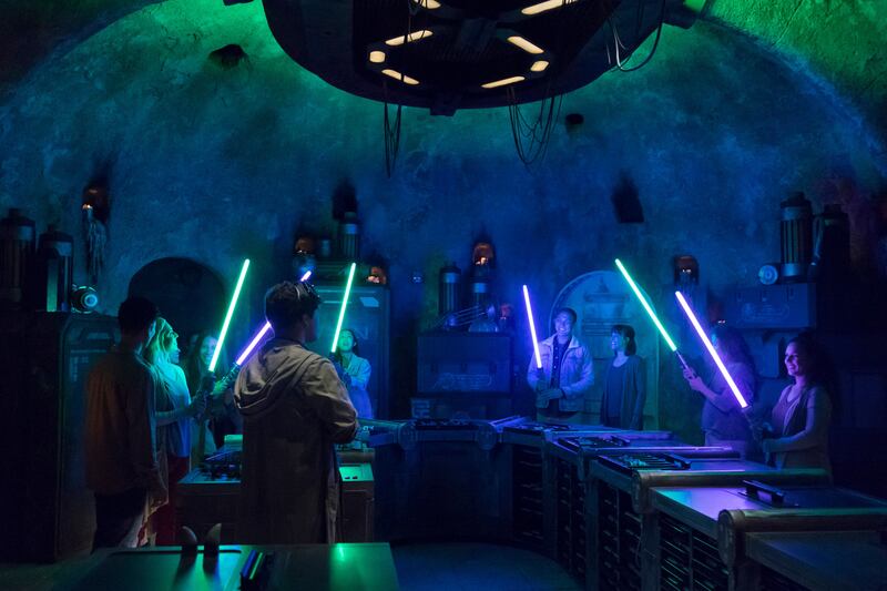 Disney guests will discover exotic finds throughout Star Wars: Galaxy’s Edge at Disneyland Park in Anaheim, California, and at Disney’s Hollywood Studios in Lake Buena Vista, Florida. At Savi’s Workshop — Handbuilt Lightsabers, guests will have the opport