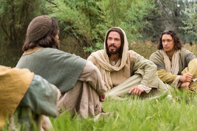 Simon Peter answers Christ and tells Him, "Thou art the Christ" in this scene from the Bible Videos.