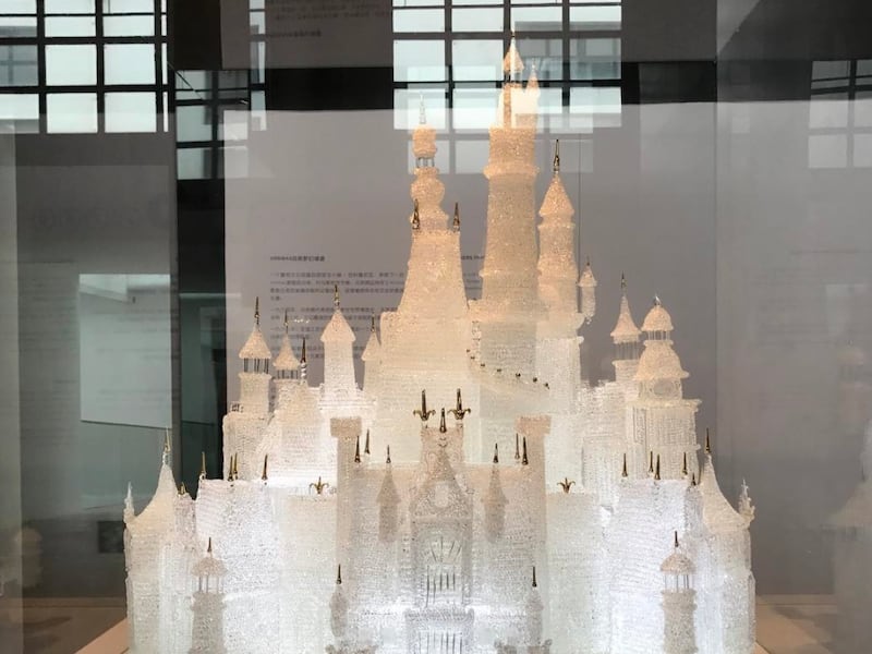 Two children at the Museum of Glass in Shanghai broke a glass replica of a Disney Castle, shattering a design made up of more than 30,000 pieces.