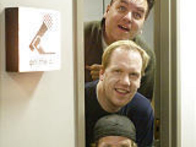 Casey Scott, bottom, Mister West and Jimmy Chunga host the KENZ morning show. It has the best ratings, according to recent estimates.