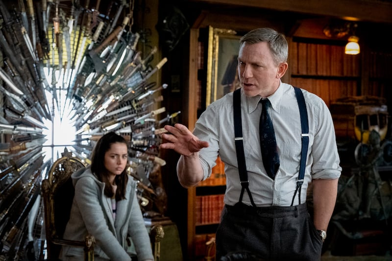 Ana de Armas and Daniel Craig in “Knives Out.”