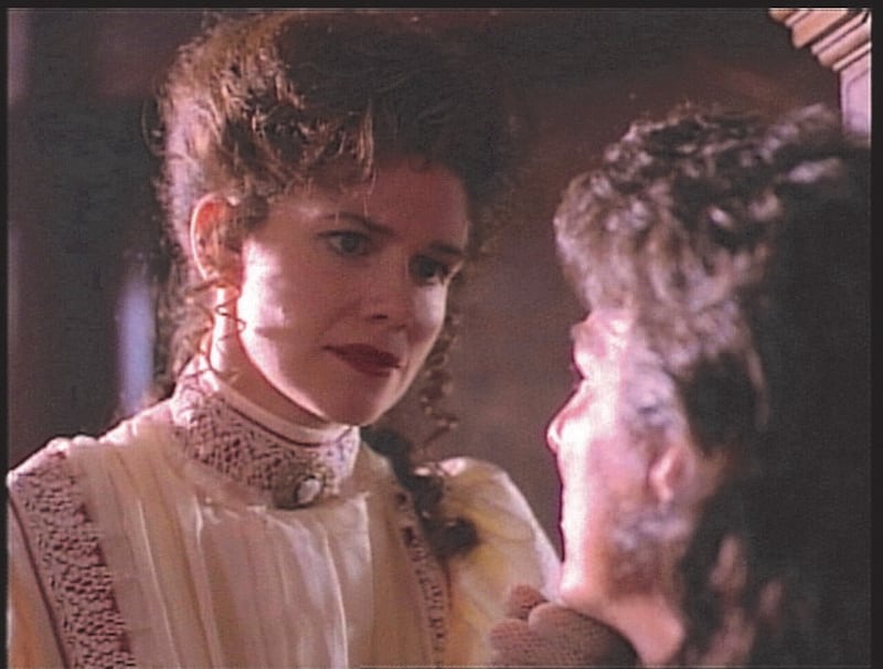 A still from the 1993 Feature Films for Families movie, "Rigoletto." Joe Paur (right) played the role of Mr. Ribaldi, a mysterious stranger with a scarred face but a beautiful heart.