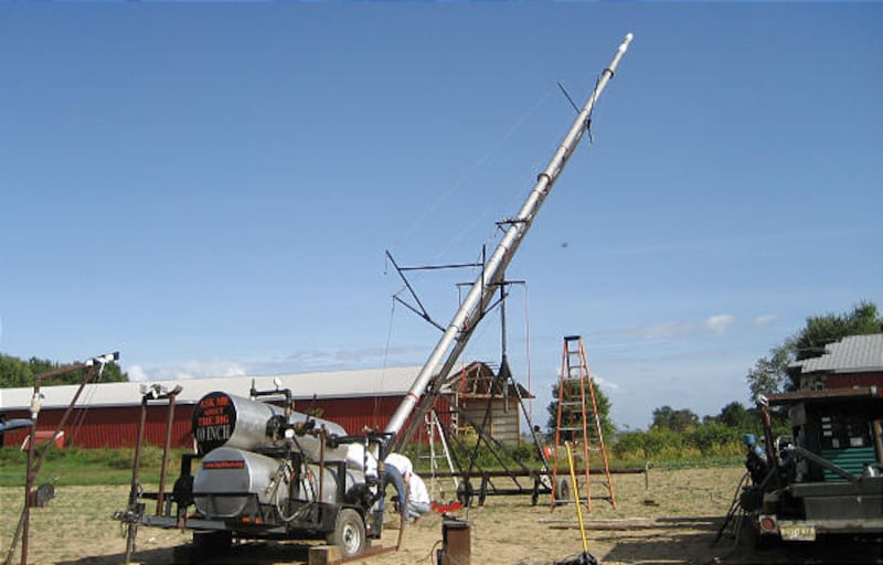 This undated image by Big 10 Inch Team shows the compressed-air cannon that the "Big 10 Inch Team" from Pennsylvania, Delaware and New Jersey will use this weekend in Moab to shoot a 10-pound pumpkin. The team hopes to set a new Guinness World Record by l