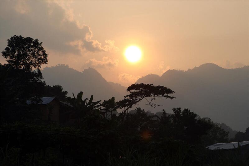 Sunset in Seamay, Guatemala.