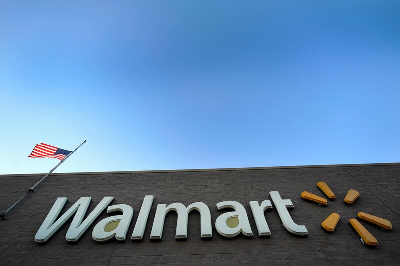 FILE- This Nov. 9, 2018, file photo shows a Walmart Supercenter in Houston. Walmart Inc. reports earnings Thursday, Nov. 15. (AP Photo/David J. Phillip, File)