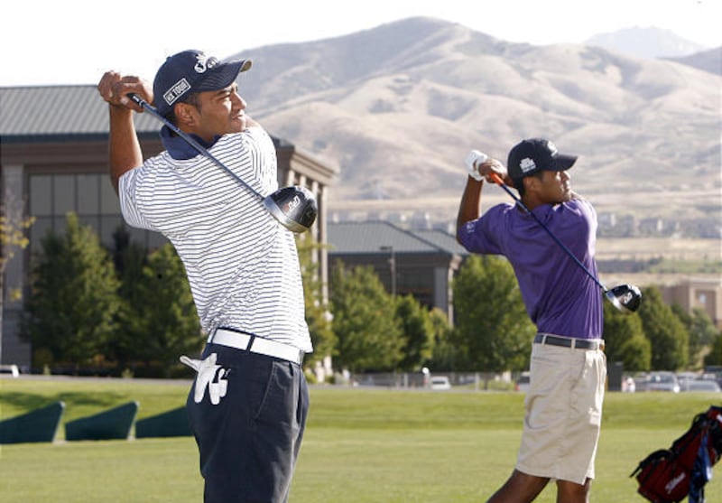 Teen golfers Gipper Finau, left, and Tony Finau, who both turned pro in 2007, keep their sights set on the PGA or Nationwide Tour.