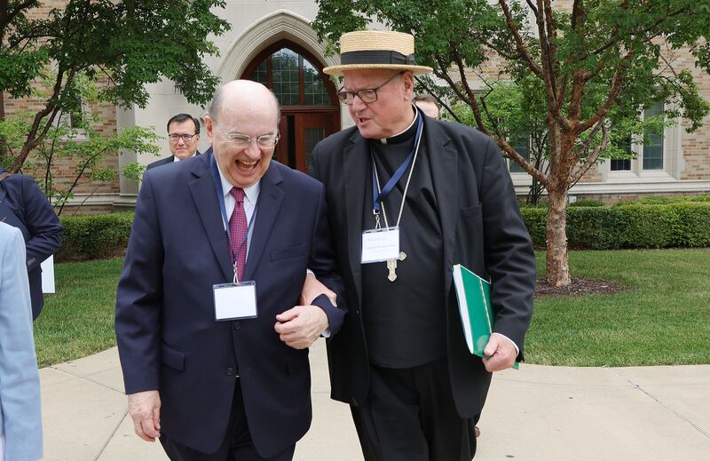 Elder Quentin L. Cook of The Church of Jesus Christ of Latter-day Saints’ Quorum of the Twelve Apostles, and Cardinal Timothy Dolan, archbishop of New York.