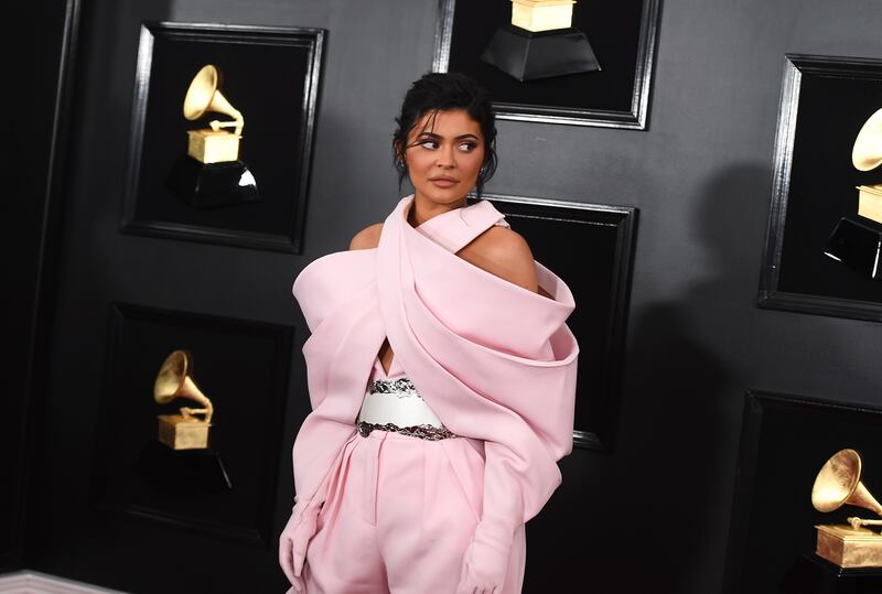 Kylie Jenner arrives at the 61st annual Grammy Awards at the Staples Center on Sunday, Feb. 10, 2019, in Los Angeles.