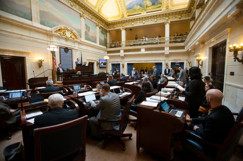 Members of the Utah Senate debate Medicaid expansion at the Capitol in Salt Lake City on Monday, Feb. 4, 2019.