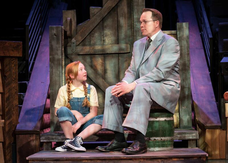 Mia Bagley is Scout and Mitch Hall is Atticus Finch (M/W/F) in HTC's "To Kill a Mockingbird."