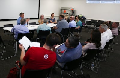 Members of the Utah Spinal Cord Injury and Brain Injury Rehabilitation Fund advisory committee hold their quarterly meeting at Neuroworx in Sandy on Thursday, July 11, 2019. The committee usually holds its meetings at the Utah Department of Health but dec